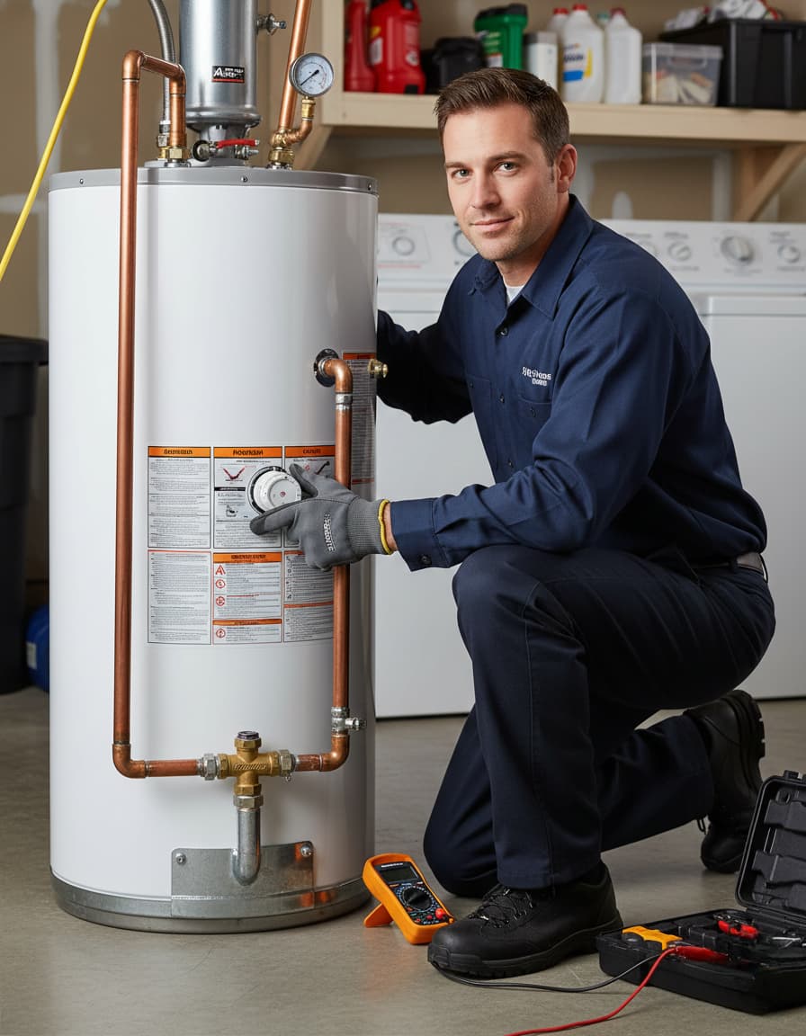 Professional plumber ready to help